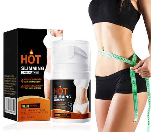 Anti-Cellulite-Creme | Schlankheitscreme zur Fettverbrennung | Straffende Körpercreme für Taille, Bauch & Gesäß | Massage-Creme zur Körperformung | 50g