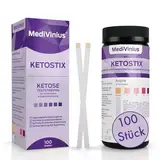 KETOSTIX® 100 Stück für sofortige Ketose Messergebnisse I Keton Teststreifen für die effektive Keto Ernährung und Diät I Ketosticks, Keton Sticks Urin