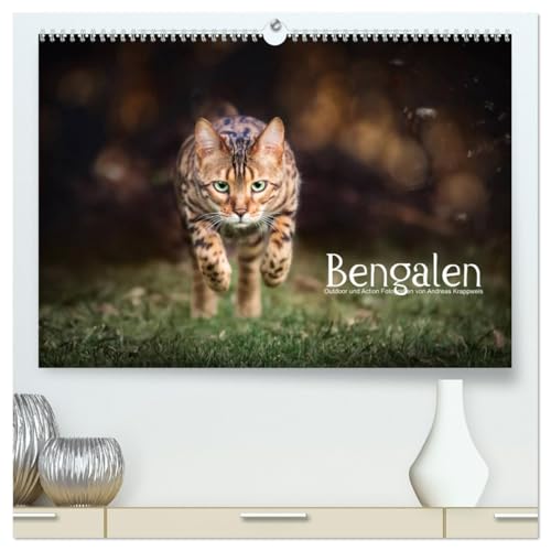 Bengalen Outdoor und Action (hochwertiger Premium Wandkalender 2026 DIN A2 quer), Kunstdruck in Hochglanz