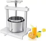ACXIN 5L Obstpresse Edelstahl Weinpresse Saftpresse Manuell Fruchtpresse Apfelpresse Beerenpresse für Obstladen, Restaurants, Familienfeste, Selbstbrauen (5L)