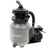 Miganeo Sandfilteranlage Speed Clean Dynamic 7000 - Grau | Pumpenleistung 6.300 l/h | Filterleistung 4.500 l/h | Filteranlage für Pools bis 19.000 Liter | Stromsparende 250 Watt