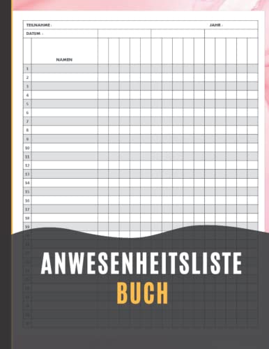 Anwesenheitsliste Buch: Anwesenheitsverfolgungsdiagramm für Lehrer, Angestellte, Personal | Einfacher Anwesenheitstracker mit Platz für 30 Namen | 101 Seiten • 8" x 11,5"