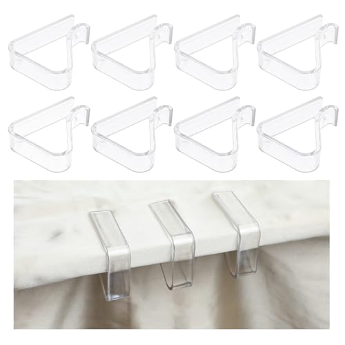 Giantree 8 Stück Kunststoff Tischdeckenklammern, Transparent Tischdecken Halterung Clips Tischklammern Outdoor Tischtuch Clips für Hochzeitsfeier Innen und Draußen Camping(klein)