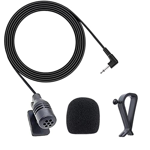 MICMXMO 3,5 mm Auto-Mikrofon Externe Mikrofon Kompatibel mit Sony Boss JVC Kenwood Jensen Alpine Mic für Auto Fahrzeug Haupteinheit Bluetooth Audio Stereo Radio GPS DVD,3M Kabel, Plug and Play