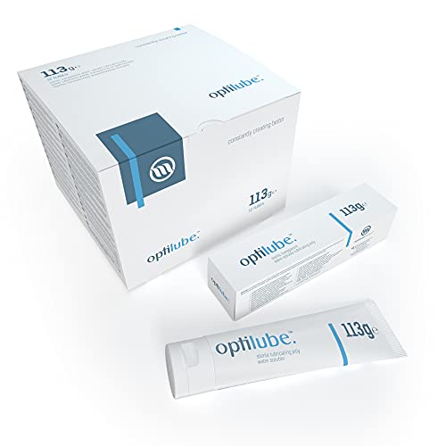 OptiLube Tuben (113g x12) - Steriles Gleitgel in 5g, 42g, 82g und 113g Tuben, wasserlöslich mit einfacher Klappkappe (113g Tube - Box von 12)