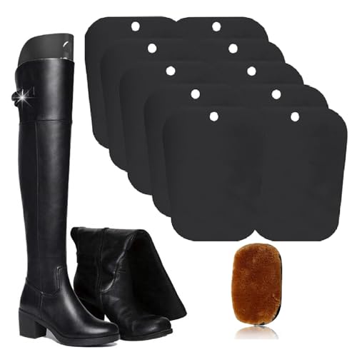 Stiefelform Einsätze,Hohe Stiefelstütze,Stiefelformer Formeinsätze Kunststoff Stiefel,10PCS 12Zoll mit 1PC Schuhputzhandschuh Boot Shaper Inserts Stiefelspanner Stiefel Halter für Damen und Männer