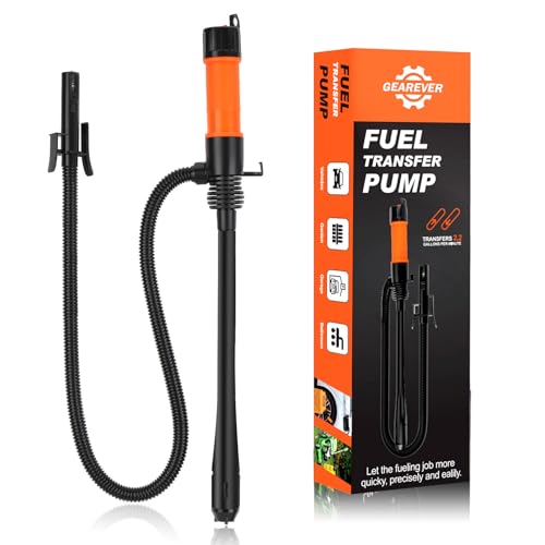 GEAREVER 2.6 GPM Elektrische Kraftstoff Umfüllpumpe Flüssigkeitstransferpumpe, Batteriebetriebene Siphon Pumpe Tragbare Automatische Absaugung Pumpe Benzin Gas