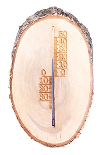 Holz Analog Rustikal Thermometer, Außen/Innen, tolle Deko, jedes Stück Original/Handarbeit, ausnahmes Geschenk