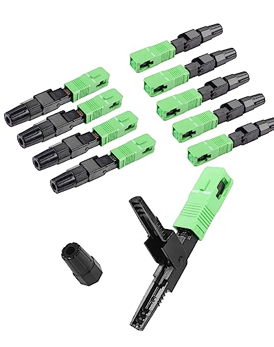 YAODHAOD Optischer Stecker 10PCS FTTH SC APC, Glasfaser schneller kalter Verbindungsstück Single Mode Telekommunikations-Level-schneller Verbindungsstück für CATV-Netzwerk