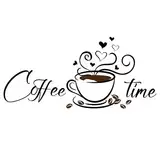 duoyif Wandtattoo Kaffeetasse Kaffee, Wandsticker Kaffeetasse, Wandaufkleber Kaffee Tassen, Coffee Wandsticker Für Küche Esszimmer Büro Cafe Deko Kaffeestube Wandkunst (b)