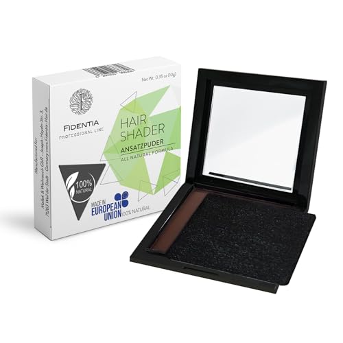 Fidentia Premium Hair Shader | 100% Natur Haar Concealer | in der EU hergestelltes Ansatzpuder - 10g mittelbraun