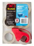 Scotch Strapazierfähiges Versandklebeband, transparent, Versand- und Verpackungsbedarf, 4,8 cm x 22,2 m, 6 Rollen mit 1 Spender
