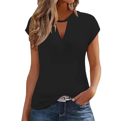 Generisch Damen T-Shirt Damen Ladies Extended Shoulder Tee T-Shirt Damen T-Shirt Ladies Short Oversize Tee Tops FüR Damen Sport Tshirt Damen Fitness Locker Long Tops FüR Damen Extra Lang