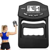 Digitaler Handkraftmessgerät, 396lb/180Kg Schwarz Hand Dynamometer mit USB-Ladekabel, Intelligent und einfühlsam Grip Strength Trainer Elektronische Griffkraft Messgerät Großer LED-Bildschirm