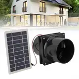 Solarbetriebener Abluftventilator, 10 W, 12 V, Solarpanel-Abluftventilator, wasserdicht, solarbetriebener Ventilator, passend für Wohnmobil, Küche, Gewächshaus, Haustierhaus