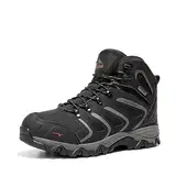 NORTIV 8 Herren Trekkingschuhe Wanderschuhe Outdoorschuhe Wanderstiefel Wasserdicht Hiking Boots Kletterschuhe Bergsteigen Klettern Wandern Schuhe SCHWARZ/DUNKEL/GRAU 160448_M-E Größe 43 (EUR)