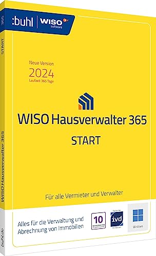 WISO Hausverwalter 365 Start - Modernes Mieter-Management für bis zu 10 Wohnungen (aktuelle Version 2024): Alles für die Verwaltung und Abrechnung (WISO Immobilien Software)