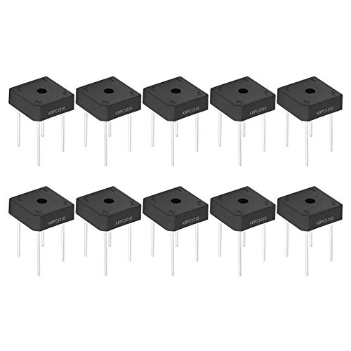 KBPC-1010 Brückendiodengleichrichter, elektronische Bauteile Sonstige elektronische Bauteile 10A 1000V 4-Pin Stabile Leistung(5Pcs)