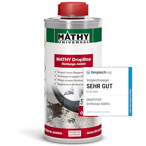 MATHY-DropStop Dichtungs-Additiv - Öl-Additiv stoppt Ölverlust im Motor, Getriebe, Hinterachsen & Servolenkungen - regeneriert Dichtungen, 250 ml