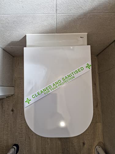 Airbnb Toilettenstreifen aus Papier, hygienisch, gereinigt, desinfiziert, B & B, Hotel, Gästehaus, 250 Streifen pro Packung, 500 mm x 40 mm