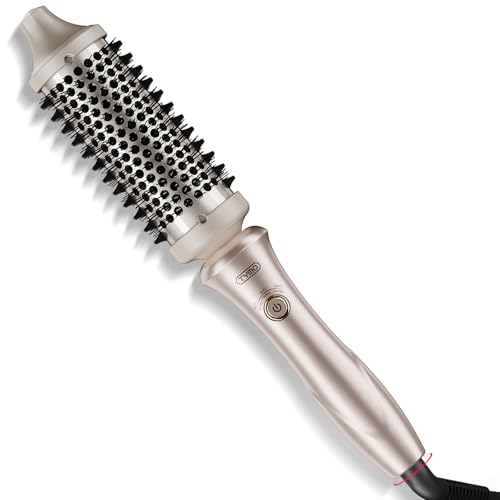 TYMO STYLUX Thermobürste, Thermal Brush 43mm Hot Brush für Erzeugung natürlicher Locken, Heiße Rundbürste für Lange und Kurze Haar, Lockenbürste für Glätten und Volumen, EU Stecker