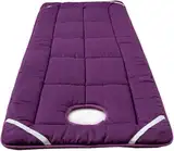 Waschbarer Matratzenschoner Mit Elastischen Bändern Und Atemloch, Quadratische/runde Kopfauflage for Massagetische, Massagebettauflage(Purple S,60x180cm)