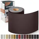 Leder Reparatur Set Dunkelbraun,OAZ Kunstleder Selbstklebend 10 x 160 cm,Kunstleder Reparaturset Leder Reparatur Patch Selbstklebende Lederflicken für Autositze Möbel Sofa Taschen