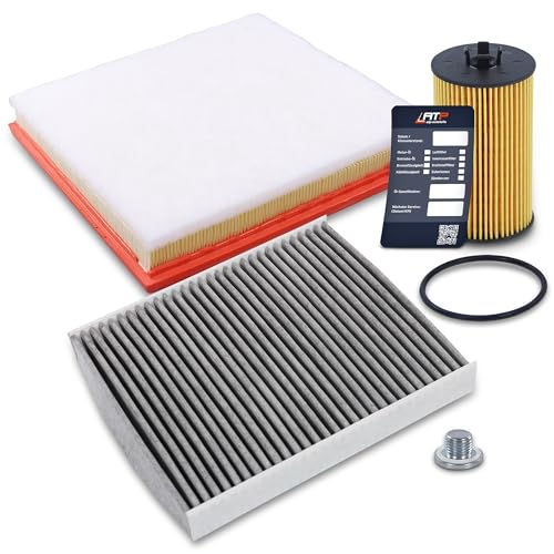 BESTPRICE Inspektionspaket Filterset mit 1x Ölfilter; 1x Innenraumfilter; 1x Luftfilter; 1x Ölwechselanhänger Kompatibel mit CHEVROLET CRUZE, ORLANDO (J309), OPEL ASTRA J, ZAFIRA C, CASCADA, ASTRA J