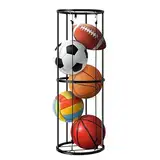 HAMON Vertikales Ballständer, Abnehmbaren Ballhalter Sportball Aufbewahrungsregal,Wandmontierter Ballaufbewahrungskäfig-Ballhalter Organizer für Fußball, Basketball,Sportgeräte-Organizer