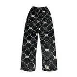 Pyjama Furry Y2k Hose Schlafanzug Damen Lang Schlafanzug Damen Lang Pyjamahose Damen Lang Warme Hose Damen Herbst Pyjama Pyjama Pants Furry Schlafhose Schlafanzughose Herren Lang Schwarz S.