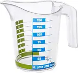 Rotho Domino kleiner Messbecher 0.15l mit Skala, Kunststoff (PP) BPA-frei, transparent, 0.15l (10.2 x 6.9 x 8.9 cm)