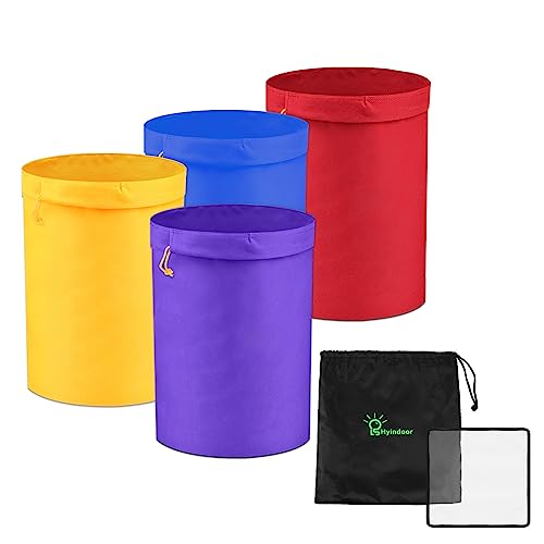 Hyindoor 20L 5 Gallon 4 Beutel Bubble Bag Kräutereis Essence Extraktion Beutel Kit mit Presssieb und Tragetasche