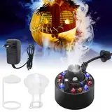 Ultraschall Vernebler Halloween,12 LED Nebelmaschine,Nebler Ultraschall Vernebler,Ultrasonic Fog Maker,Nebelmaschine Mini,Spritzschutz Ultraschall Nebler,Mist Maker Wassernebler Fogger