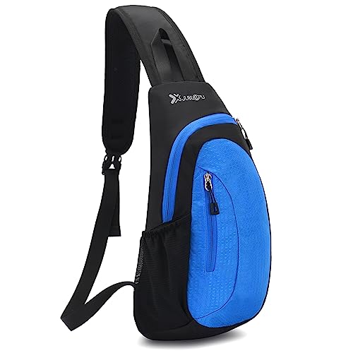 Sciphylia Brusttasche Sling Bag Herren Wasserdicht Schultertasche Einzelgurt Rucksäcke Schulterrucksack Anti-Diebstahl Crossbody Bag für Männer Frauen Wandern Reisen Radfahren Klettern, Königsblau