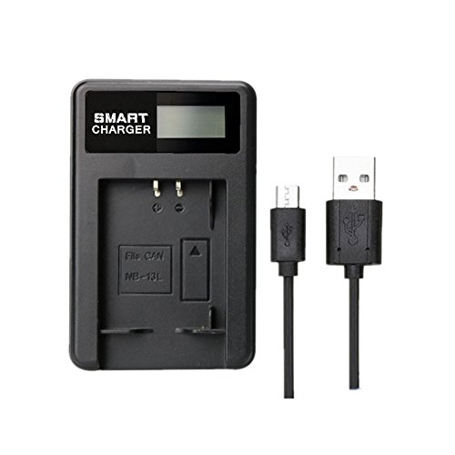 NB-13L NB13L Akku Ladegerät, LCD NB-13L NB13L Ladegerät für PowerShot G7 X Mark III, G7 X Mark II, G9 X Mark II, G1 X Mark III, G5 X, G5 X Mark II, G7 X, G9 X, SX620 HS, SX720 HS, SX730 HS, SX740 HS