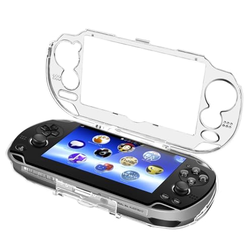 TNP Clear Hard Case für PS Vita 1000 - Schutzhülle Transparent Hard Case für Sony PSV 1000, Full Cover Crystal Clear Hard Case für PSVita PCH 1000 Modell, Snap-In Protector Cover Case mit Klarem