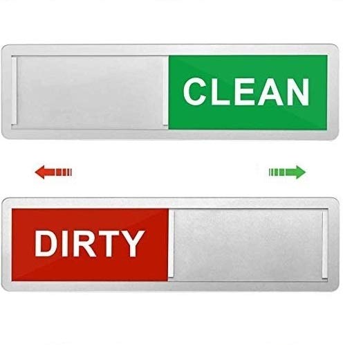 BUZIFU Dishwasher Magnet Clean/Dirty Sign Magnet-Schild für Geschirrspüler Spülmaschine sauber/schmutzig Zeichen Geschirrspüler-Magnet Klebeschild Acryl-Küchenhelfer Schilder mit Schiebefunktion