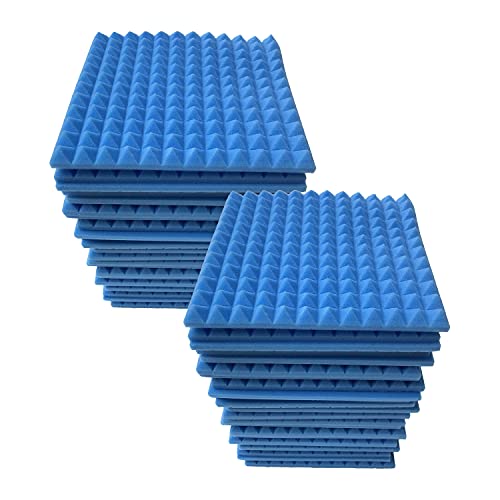 Btuty Studio-Akustikschaumstoffe mit hoher Dichte, 30,5 x 2,5 cm, Schalldämmung, feuerhemmend, für Studio, KTV, Rundfunk, Familientheater, 12 Stück