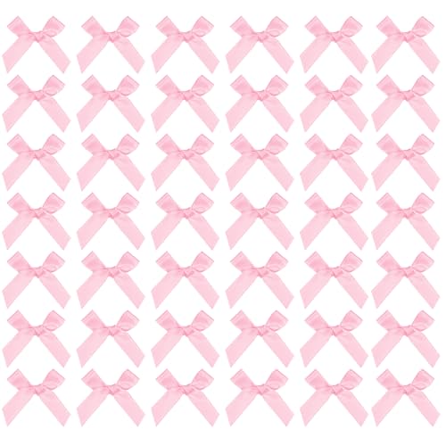 200 Stück Schleifen Klein zum Basteln Rosa Mini Schleifen Weiche Schleife Süße Satinstoff Schleifen Rosa Schleifen Weihnachtsbaum für Handyhüllen Haustiere Haushaltswaren Geburtstagsparty
