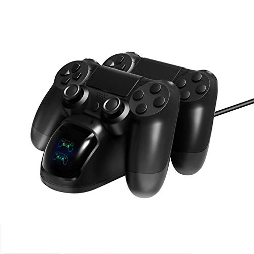 PS4 Controller Ladestation, Controller Ladestation mit LED Anzeige für Playstation 4, Doppeltes Schnellladegerät für Playstation 4/für Xbox One/für Xbox One S Controller