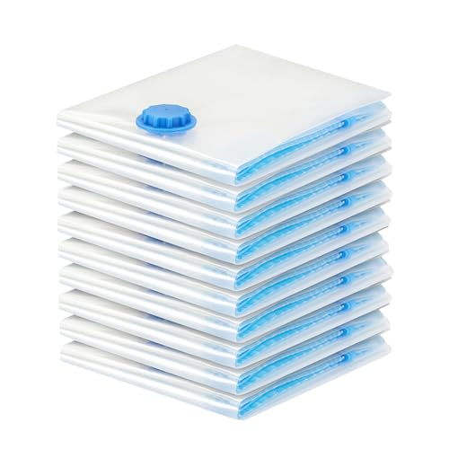 Vakuumbeutel für Kleidung – 10 STK 30 x 40 cm Wiederverwendbare Kleidungs Aufbewahrungsbeutel Vakuumbeutel, mit Dicht und Platzsparende Reisebeutel, für Kleidung, Bettdecken, Bettwäsche usw