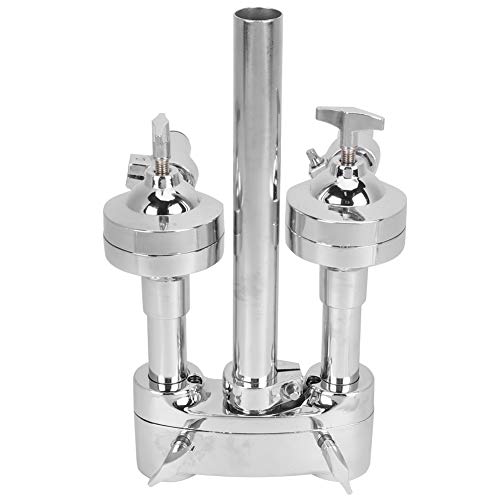 Natudeco Trommelständer, 2-Wege-Trommelhalter, robustes Zubehör für Schlaginstrumente, Zinklegierung, verstellbar, für Trommeln, Becken, Musikteile