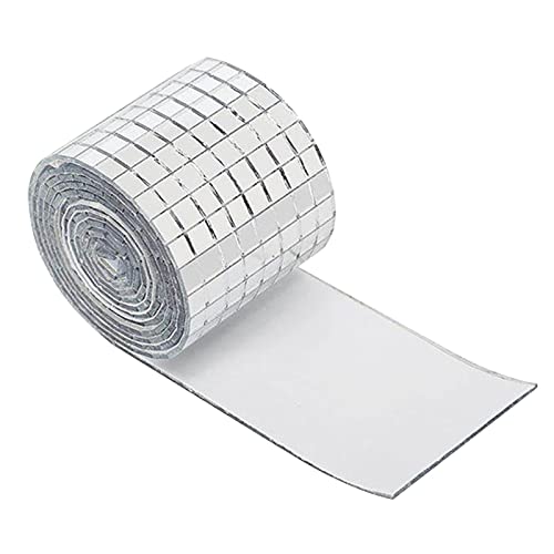 Baoblaze Quadratische Glasfliesen, Selbstklebende Spiegel, DIY-Dekorplatten, Spiegel, Aufkleber für Unterhaltungsstätten, Zuhause, 120cm 10mmx10mm