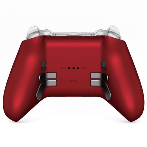 eXtremeRate Rückgehäuse Case für Xbox Elite Series 2 Controller, DIY-Ersatz Back Shell Cover Rückseite Abdeckung & Schrauben Set für Xbox Elite Series 2-Core Controller Modell 1797–Rot