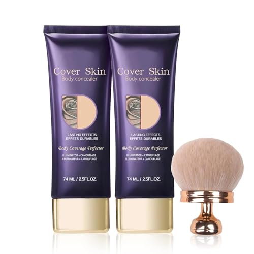 Body Coverage Perfector, All-Over Teint Perfektionierer mit Extra großer Körper Make-up-Pinsel, Tattoo Abdeckung Wasserfest, Bein und Körper Narbe Abdeckung Make-up