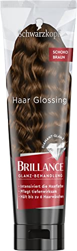 Brillance Glanz-Behandlung, Haar Glossing Schoko Braun (150 ml), pflegt und intensiviert die Haarfarbe, kann wie eine Haarmaske angewendet werden, hält bis zu 6 Haarwäschen