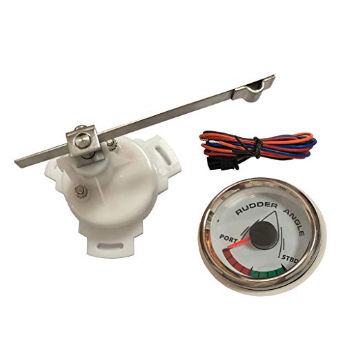 B Baosity Ruderanzeige Ruderstandsanzeige Steueranzeige mit Sensor für Marine, Boot - 9-32v 52mm
