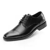 Cusolemore Herren Anzugschuhe Schnürhalbschuhe Männer Businessschuhe, Leder gefüttert, Square Toe für Formale Anlässe Gatsby Black 46