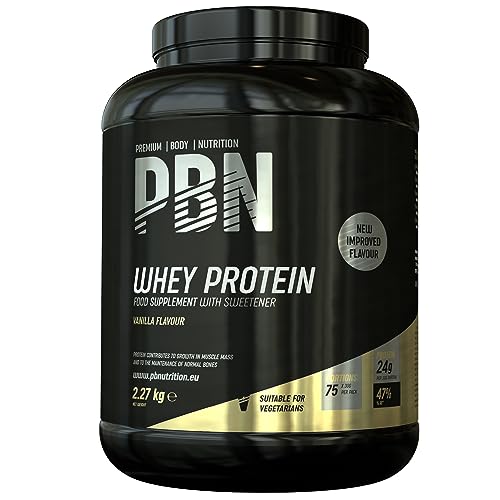 PBN Premium Body Nutrition Premium Body Nutrition Whey Protein / Molkeeiweißpulver, 2,27 kg Vanille, Neuer verbesserter Geschmack