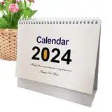 WOTEG Desktop-Kalender - Kalender 2024 - Vintage-Kalender für einfaches und effektives Organisieren, Arbeitskalender für den Schreibtisch zu Hause, a Arbeitsplatz, toller Kalender für die Planung